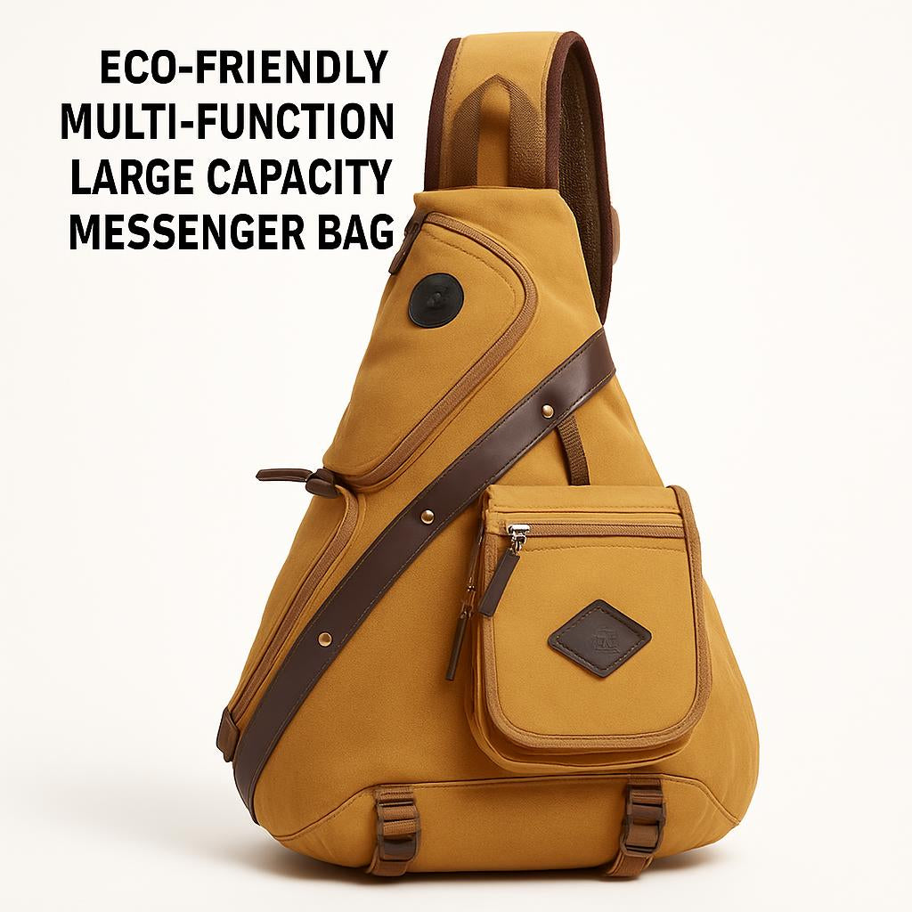 Eco-Friendly Multi-Functional Large Capacity Messenger Bag