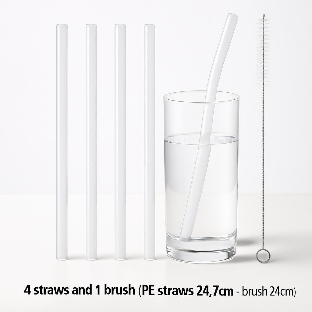 Eco-Friendly Reusable Silicone Straws for Sustainable Sipping