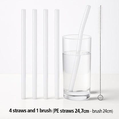 Eco-Friendly Reusable Silicone Straws for Sustainable Sipping
