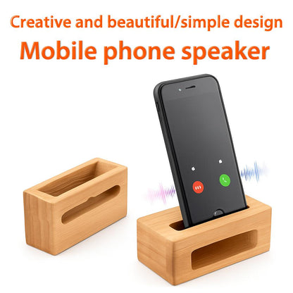 Bamboo Passive Amplifier - Eco-Friendly Natural Wood Speaker