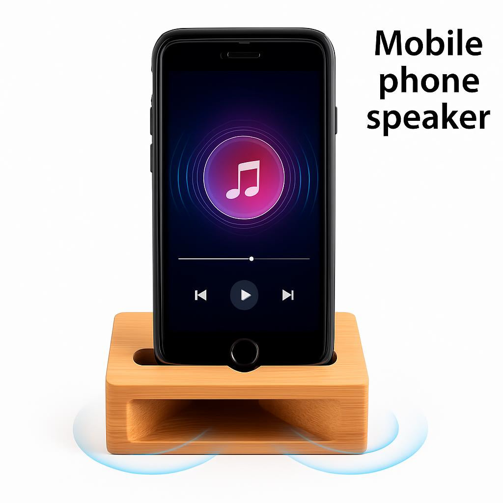 Bamboo Passive Amplifier - Eco-Friendly Natural Wood Speaker