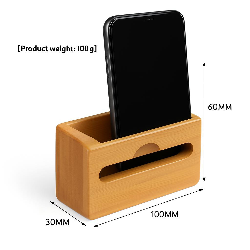 Bamboo Passive Amplifier - Eco-Friendly Natural Wood Speaker