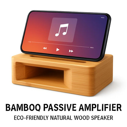 Bamboo Passive Amplifier - Eco-Friendly Natural Wood Speaker
