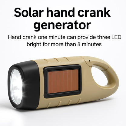 Solar Hand Crank Flashlight - Eco-Friendly Emergency Light