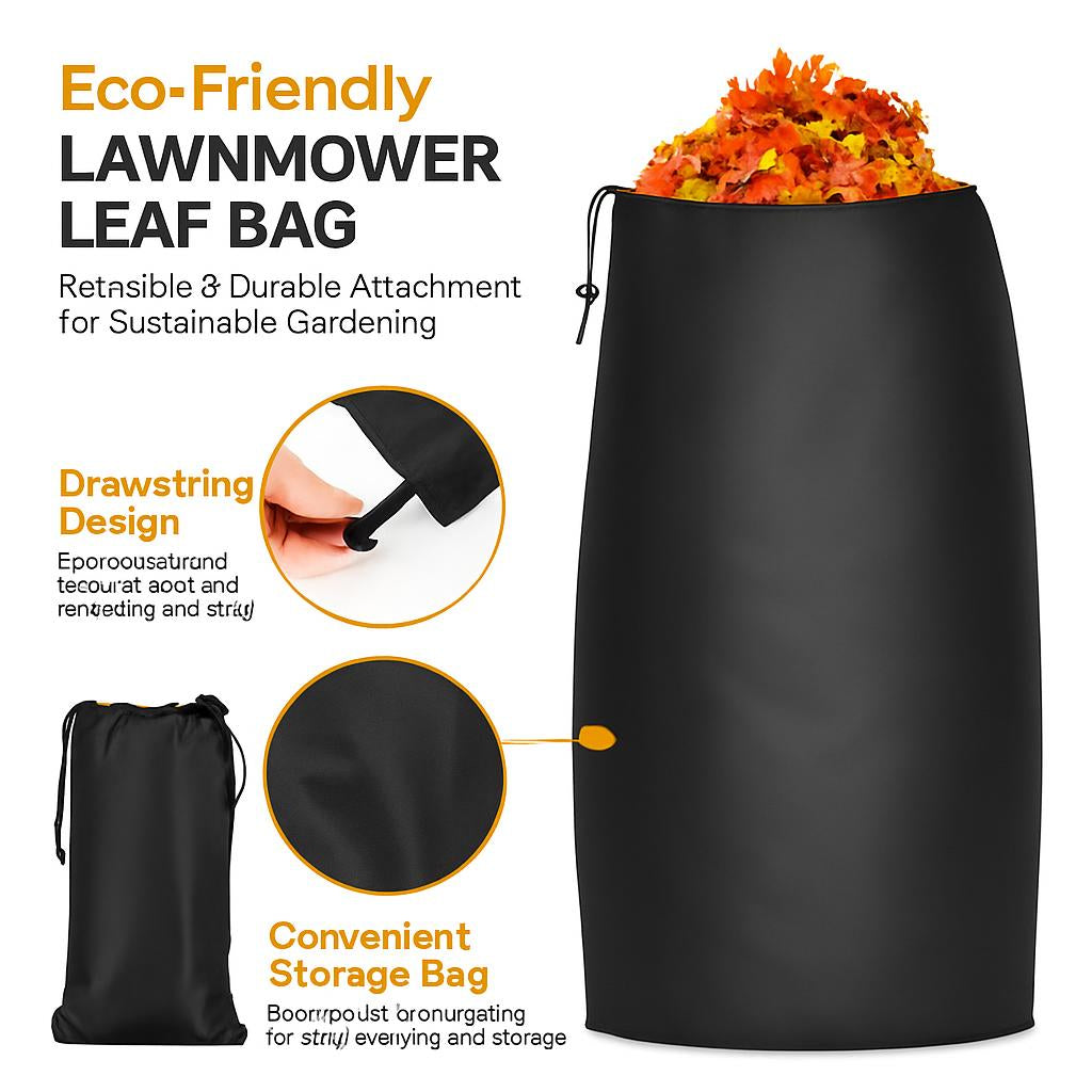Eco-Friendly Lawn Mower Leaf Bag - Reusable & Durable Attachment for Sustainable Gardening