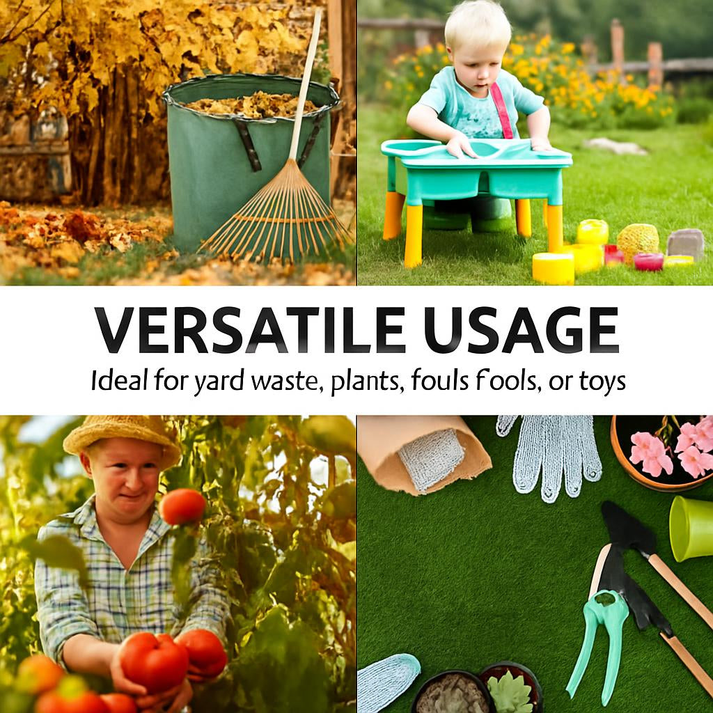Eco-Friendly Heavy Duty Garden Waste Bags with Handles
