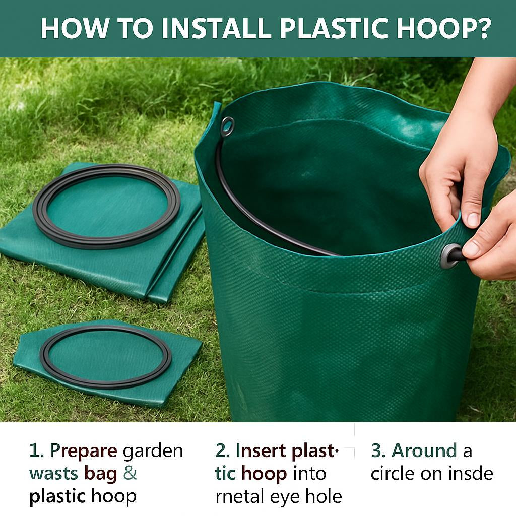 Eco-Friendly Heavy Duty Garden Waste Bags with Handles