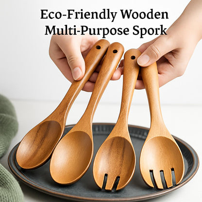Eco-Friendly Wooden Multi-Purpose Spork