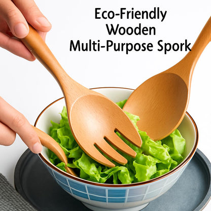 Eco-Friendly Wooden Multi-Purpose Spork