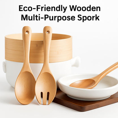 Eco-Friendly Wooden Multi-Purpose Spork
