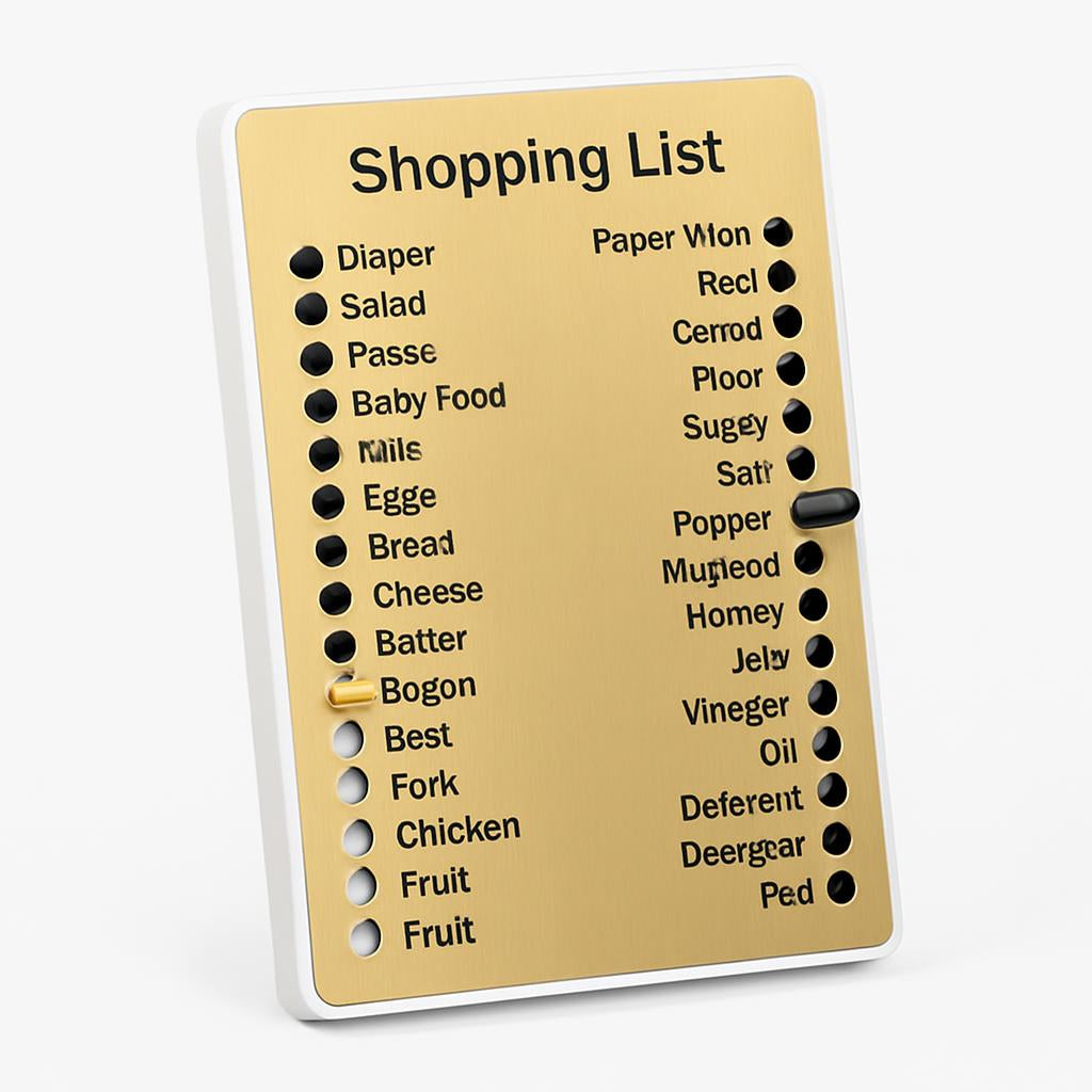 Eco-Friendly Reusable Memory Shopping List Reminder Board