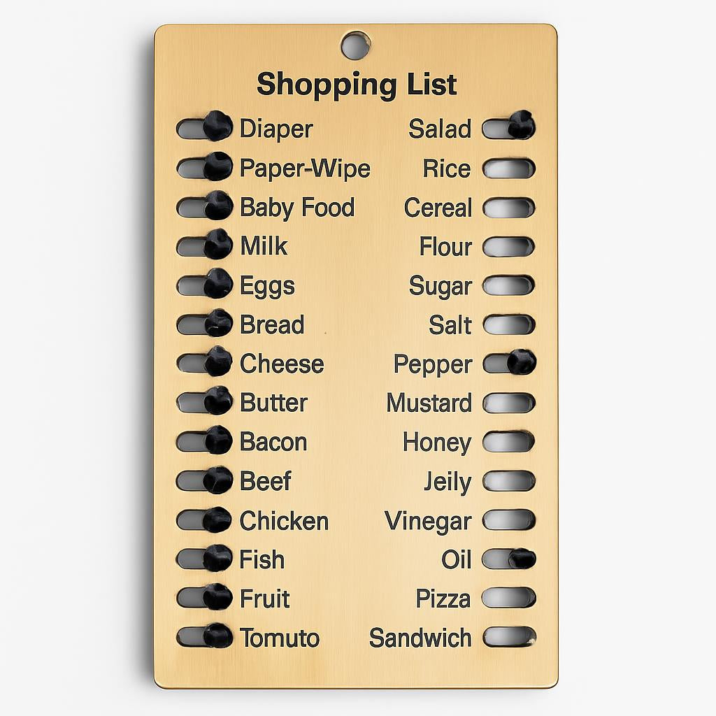 Eco-Friendly Reusable Memory Shopping List Reminder Board