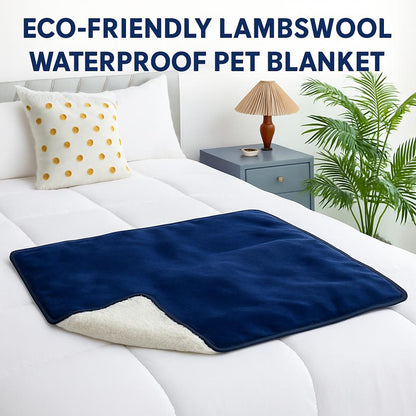 Eco-Friendly Dark Blue Fleece Blanket for Bed or Couch