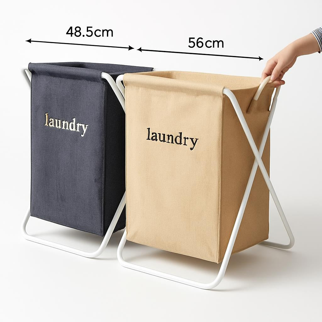 Eco-Friendly Foldable Jute Laundry Basket - Large Capacity