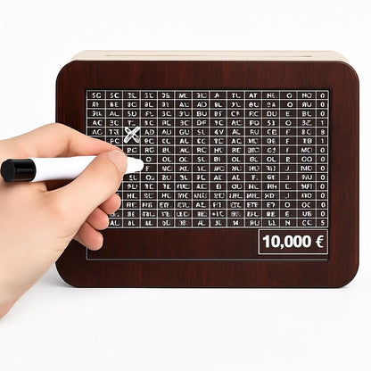 Eco-Friendly Digital Piggy Bank - Sustainable Wood Grain Savings Box