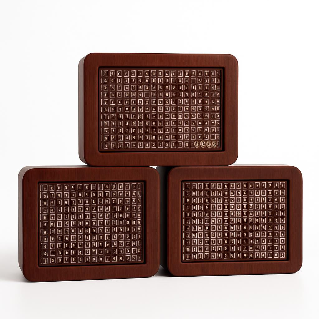 Eco-Friendly Digital Piggy Bank - Sustainable Wood Grain Savings Box