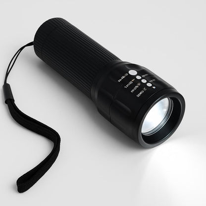 Eco-Friendly Rechargeable Black Flashlight