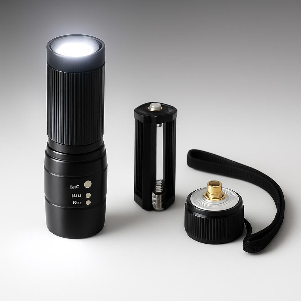 Telescopic Mini LED Flashlight with Dimming Function