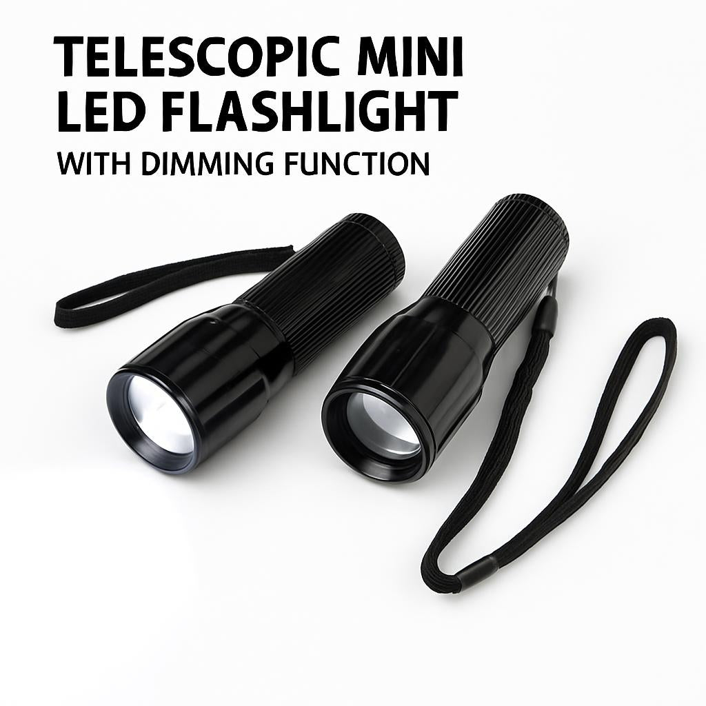 Telescopic Mini LED Flashlight with Dimming Function