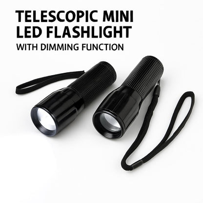 Telescopic Mini LED Flashlight with Dimming Function