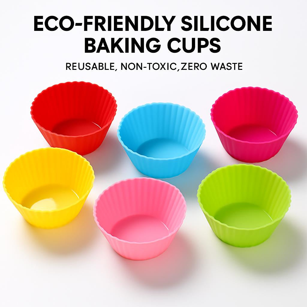 Eco-Friendly Silicone Baking Cups - Reusable, Non-Toxic, Zero-Waste