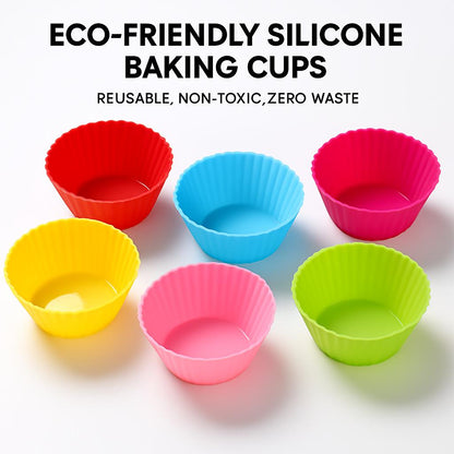 Eco-Friendly Silicone Baking Cups - Reusable, Non-Toxic, Zero-Waste