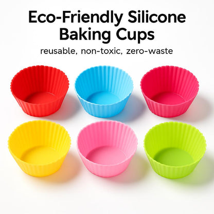 Eco-Friendly Silicone Baking Cups - Reusable, Non-Toxic, Zero-Waste