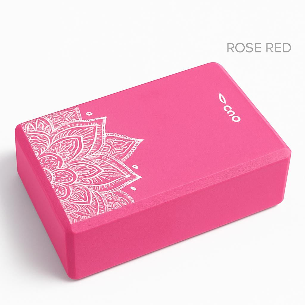 Eco-Friendly Green Yoga Block with Decorative Pattern