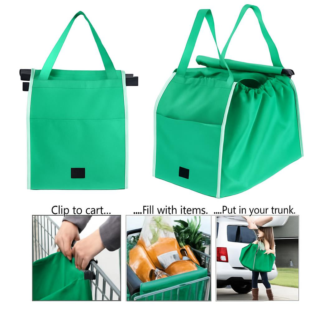 Eco-Friendly Reusable Green Shopping Bag for Groceries