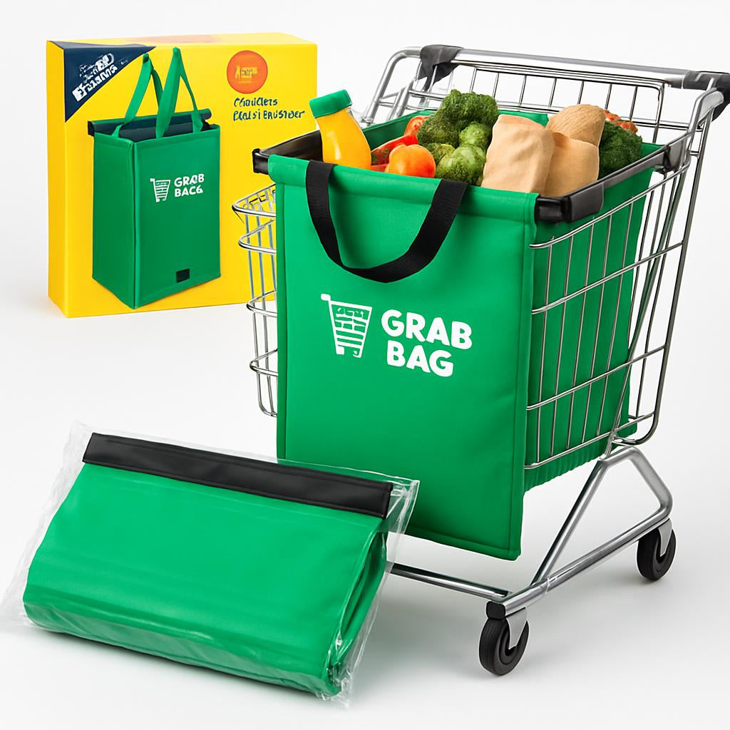 Eco-Friendly Reusable Green Shopping Bag for Groceries