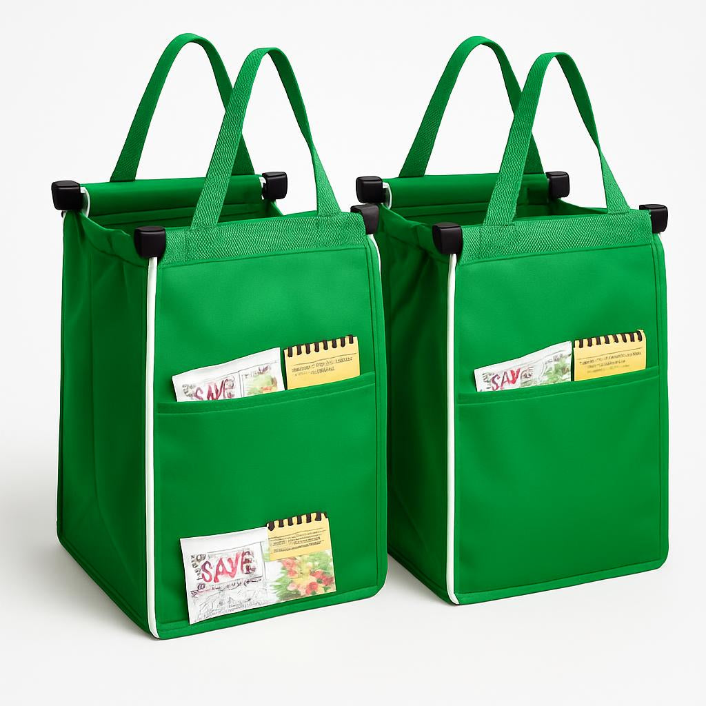 Eco-Friendly Reusable Green Shopping Bag for Groceries