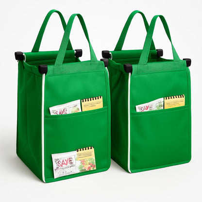 Eco-Friendly Reusable Green Shopping Bag for Groceries