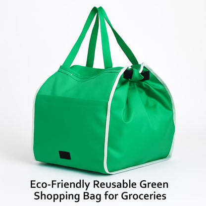 Eco-Friendly Reusable Green Shopping Bag for Groceries