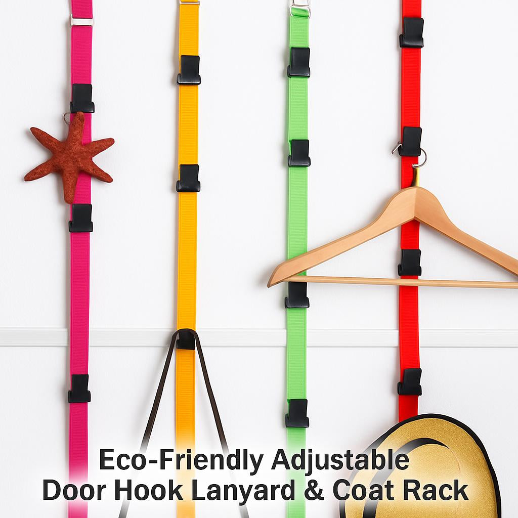 Multi-Color Hanging Straps with Clips for Space-Saving Organization