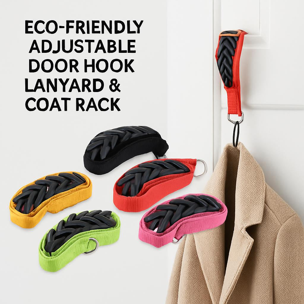 Eco-Friendly Adjustable Door Hook Lanyard & Coat Rack