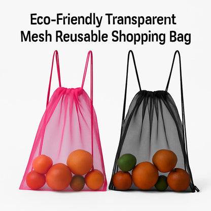 Eco-Friendly Transparent Mesh Reusable Shopping Bag