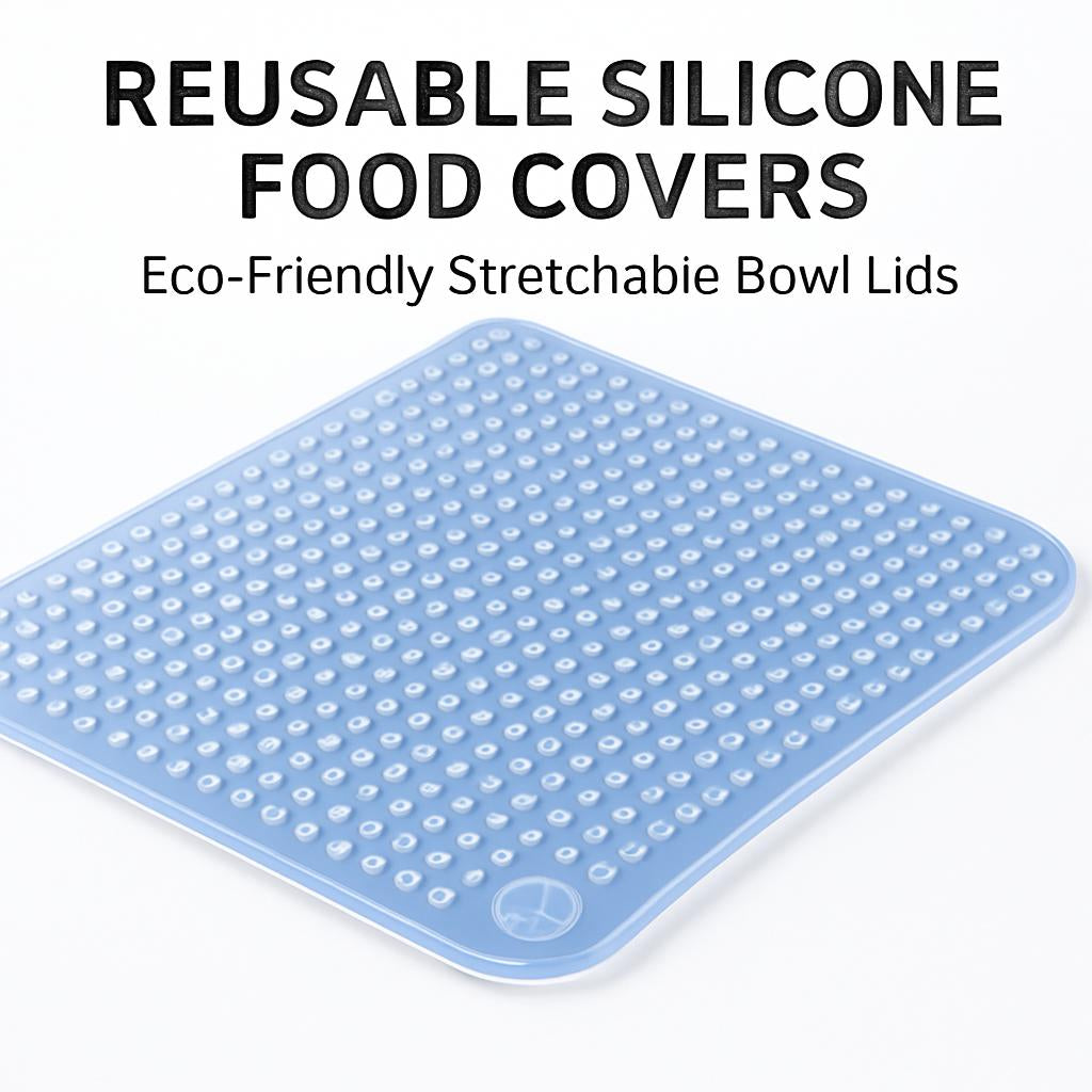 Reusable Silicone Food Covers - Eco-Friendly Stretchable Bowl Lids