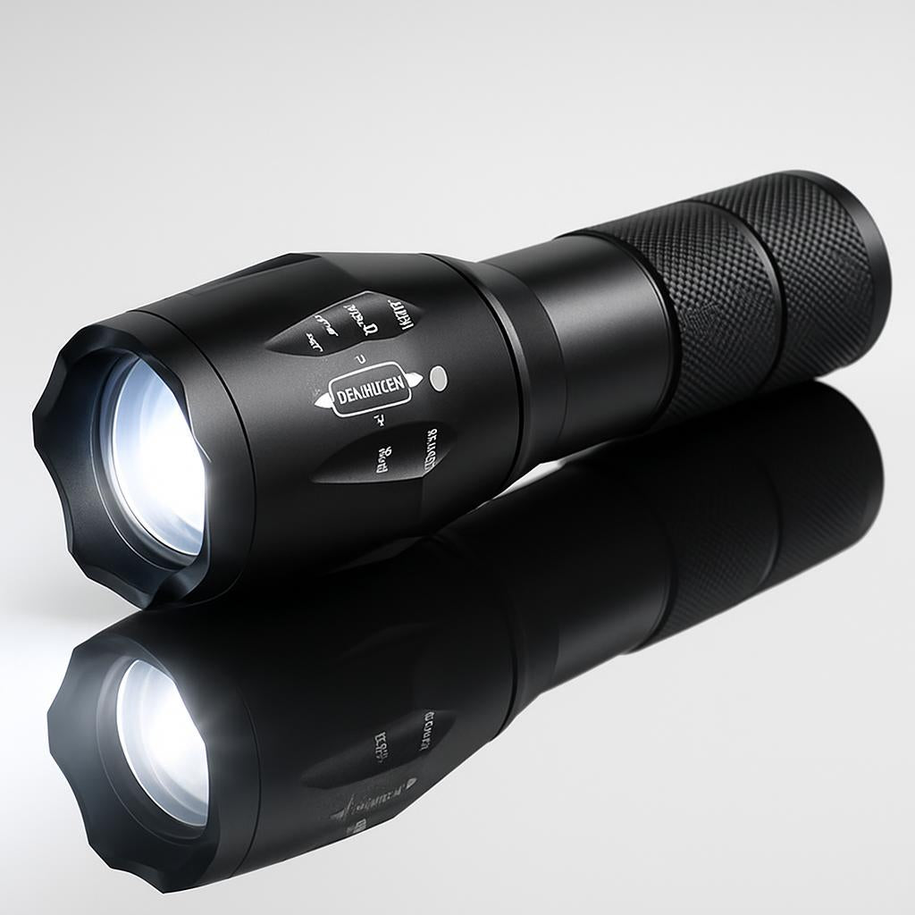 Eco-Friendly Outdoor Flashlight with Dual Power Options