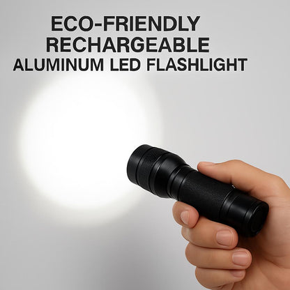 Eco-Friendly Rechargeable Aluminum LED Flashlight