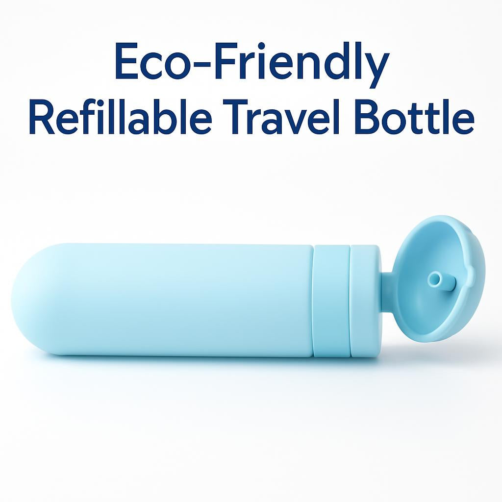 Eco-Friendly Refillable Travel Bottles - Silicone, Compact, Sustainable