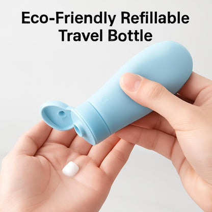 Eco-Friendly Refillable Travel Bottles - Silicone, Compact, Sustainable