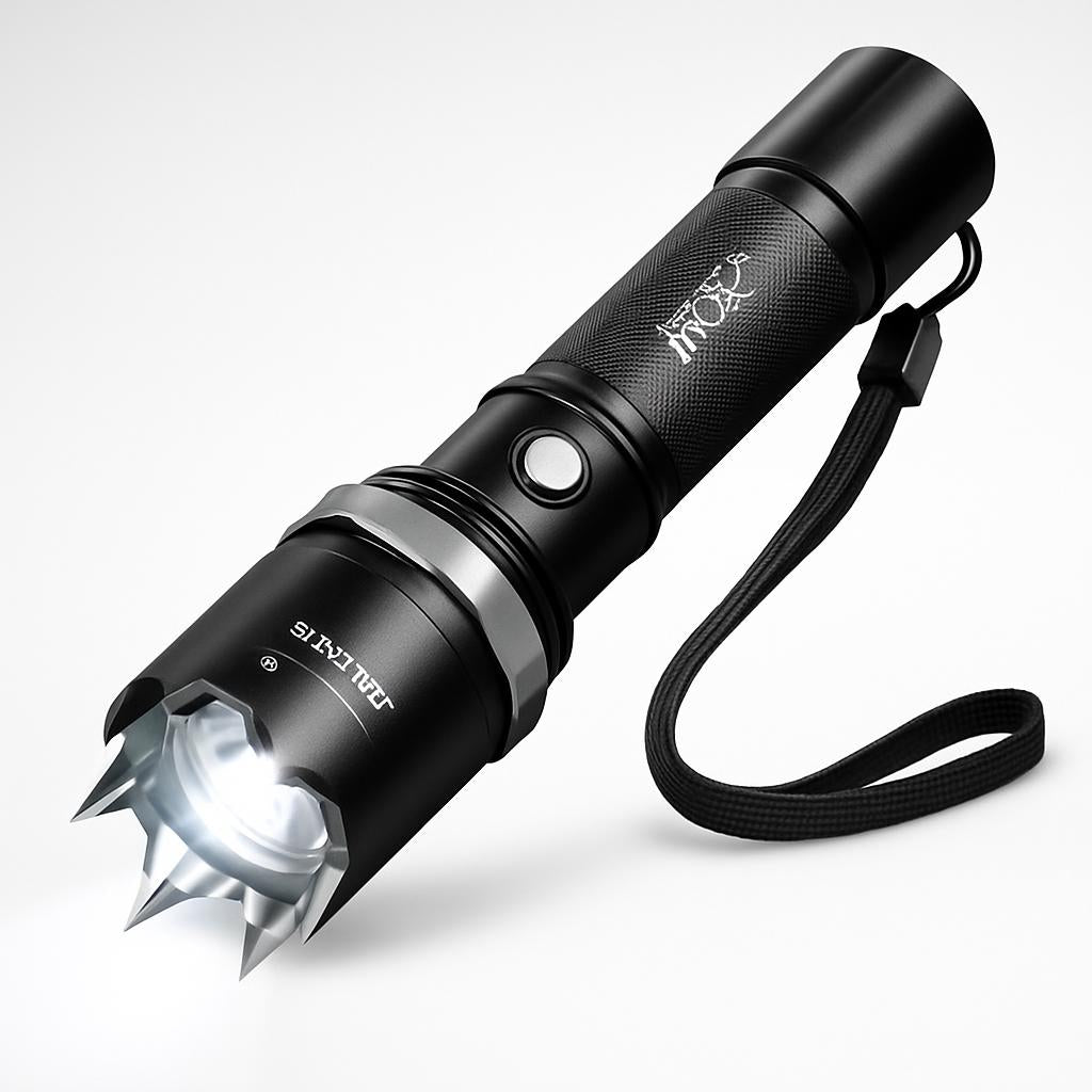 Ultra-Bright Self-Defense LED Flashlight in Matte Black