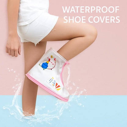 Waterproof Reusable Shoe Covers with Cartoon Designs