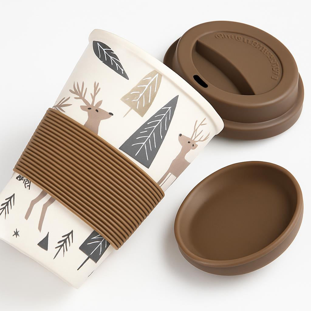 Eco-Friendly Reusable Bamboo Cup 400ml