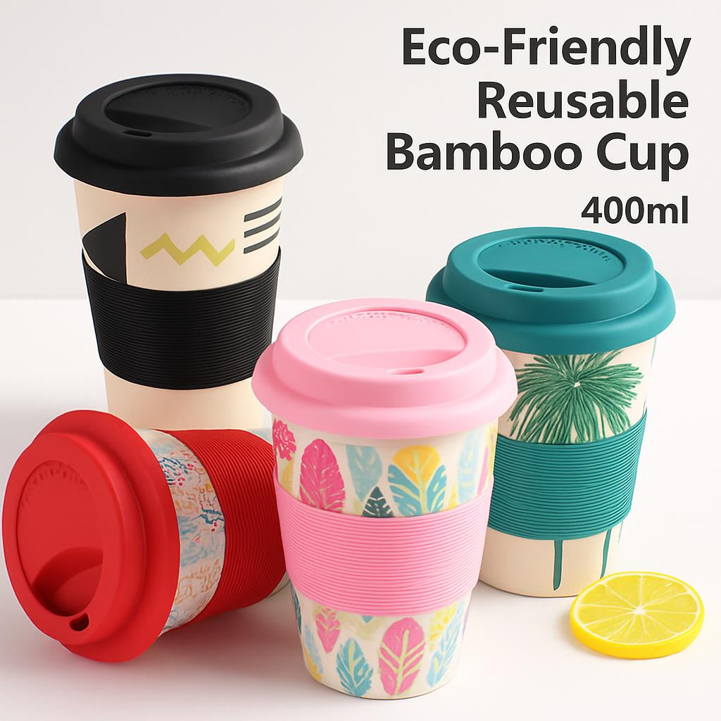 Eco-Friendly Reusable Bamboo Cup 400ml