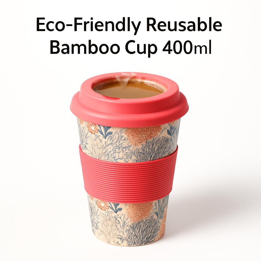 Eco-Friendly Reusable Bamboo Cup 400ml