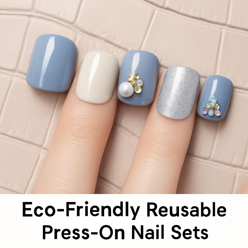 Eco-Friendly Reusable Press-On Nail Sets - Sustainable Beauty