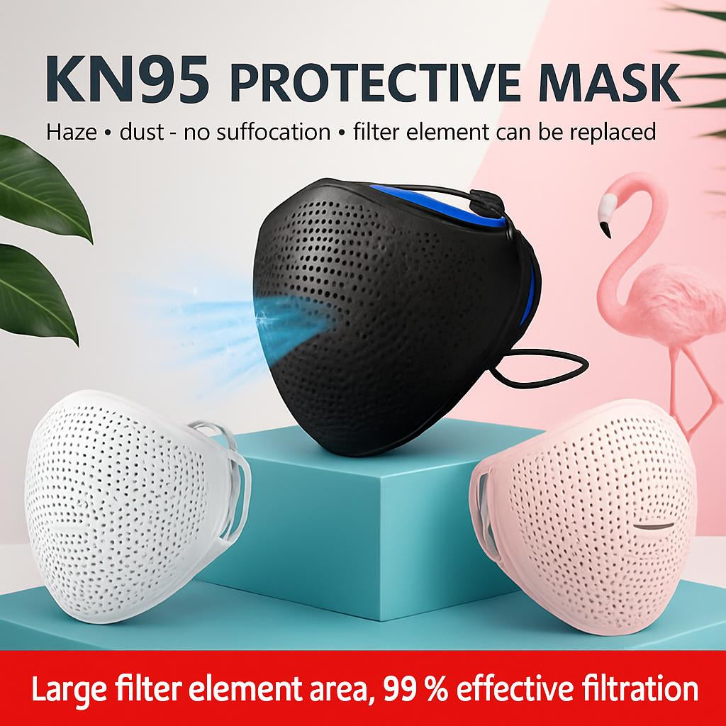 Black Reusable Ergonomic Face Mask - Sustainable & Comfortable