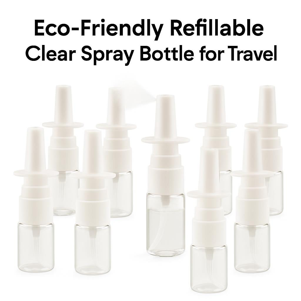 Eco-Friendly Refillable Clear Spray Bottle for Travel