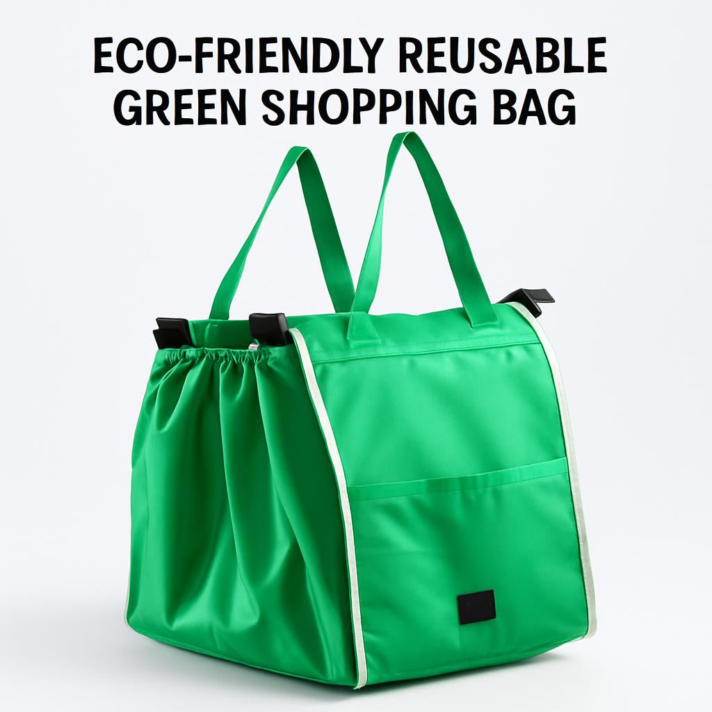 Eco-Friendly Reusable Green Shopping Bag - Sustainable & Durable